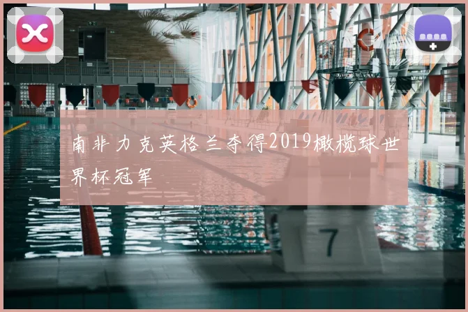 南非力克英格兰夺得2019橄榄球世界杯冠军